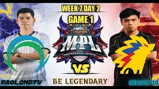 MPL PH OMG vs ONIC GAME 1 SEASON 10 W7D2 | Paolondtv
