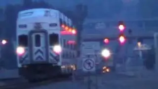 AMTRAK 583 N/B BREAK DOWN AT TUSTIN STATION!! AT RUSH HOUR!