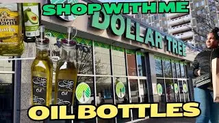 SHOP WITH ME 🛍️🛒 | Grab These Easy Pour Spout Glass Oil Bottles w/ Labels AT DOLLAR TREE🌳