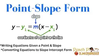 Point- Slope Form (Given a point and slope) Converting from Point Slope to Slope Intercept
