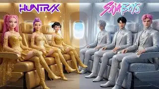 KPOP Demon Hunters: Gold vs Silver From Huntrix vs Saja Boys in Airplane | SAJA Boys x Huntrix