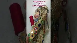 #saree #fashion style Simple saree makeover with beautiful lace work🥻🥻