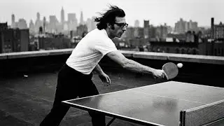 Marty Reisman Challenged to Play on ROOFTOP &mdash; 25 MPH Wind &mdash; Left Witnesses Silent