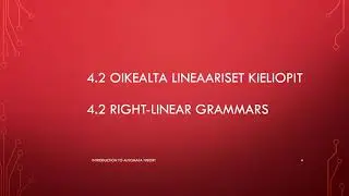 4.3 Right linear grammars
