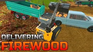 FARMING SIMULATOR 2017 | DELIVERING FIREWOOD | PROCESSING FIREWOOD | LOGGING