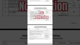 PUBLIC SERVICE COMMISSION NOTIFICATION OUT 2024 #psc #wbcs @Informer_Harun