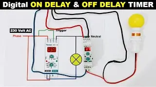 ON Delay OFF Delay Timer Connection & Difference | Tense DRV-10 ON/OFF Timer@ElectricalTechnician