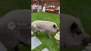 Wedding Cake Devoured by Runaway Pig