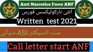Anti narcotics force | Written test | call letter for test