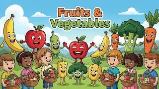 🍎🥕🍌 Fruits & Vegetables | Fun Learning Song for Kids & Toddlers | Happy Tales & Tunes