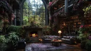 Rain-Embraced Hearth: Cozy Tranquility Amience for Relaxing and Sleep