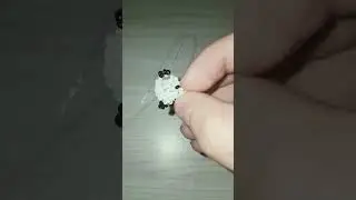 милая пандочка из бисера ❤#бисер#панда#идея#крутая#