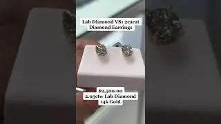 Lab Grown Diamonds VS1, 2 05 Diamonds Earrings by Ijaz Jewelers