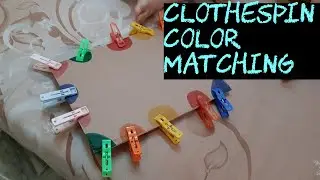 Clothespin color matching activity| mini clothespin craft idea| #diy clothespin art #germansubtitle