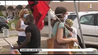 Coronavirus : manifestation devant le Centre hospitalier de cayenne à l'appel des syndicats