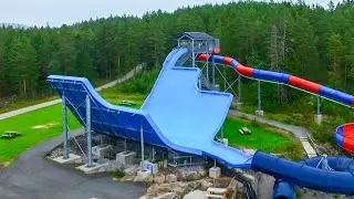 Bø Sommarland - Halfpipe | Tsunami Slide Onride POV