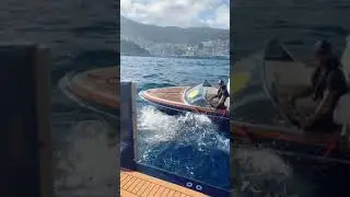 Getting the tender to your yacht in big swells is a 6 man job #Superyacht l#luxuryyacht #Yacht