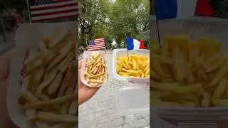 Who has better fries? France or America?!😳 #shorts