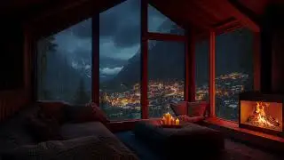 Rain And Thunderstorms, Combined With A Cozy Fireplace 🌧️🔥, Can Help You Sleep Soundly