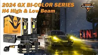 Auxbeam&reg; H4 Dual Color Switchback LED Headlight Bulbs 110W GX Bi-Color Series