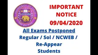 DU SOL EXAM UPDATE 2020 || IMPORTANT VIDEO FOR DU SOL STUDENTS
