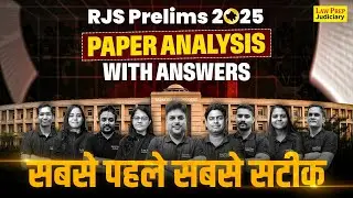 RJS Prelims 2025 Live Paper Solution | RJS Pre Paper Analysis 2025 | RJS Paper Solution with Answers