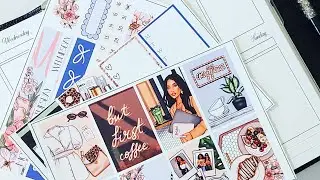 A5 Plan With Me - Tralala Stickers | Rose Shadow Collection inserts.