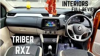 Renault TRIBER RXZ ‐ Interiors Features New Infotainment System, Reverse Parking Camera FULL Review