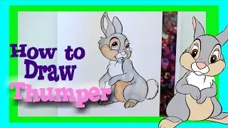 How to Draw THUMPER from Disney's BAMBI - @dramaticparrot