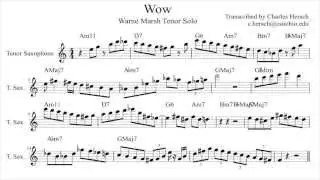 Warne Marsh Solo on WOW with Transcription