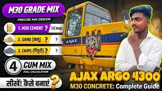 M30 Grade Concrete Mix Ka Perfect Ratio | 4 CUM Material Calculation Full Detail Civil Work Secret 