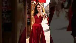Red Lace & Satin Elegance | Evening Outfit Inspiration #melinainmotion