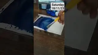 Moonlight night sky painting with poster colour|Poster colour #1treandingvideo #painting #art #Viral