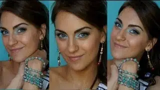 ЛЕТНИЙ макияж с модным МЯТНЫМ акцентом  summer mint makeup