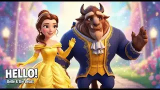 Belle and the Beast Say Hello | Cute Greeting Song for Kids