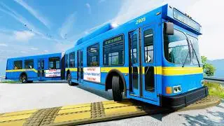 Bus And Trucks Vs Speed Bumps #7 - BeamNG.Drive