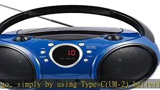 SINGING WOOD 030B Portable CD Player Boombox with Bluetooth for Home AM FM Stereo Radio, Aux Line i