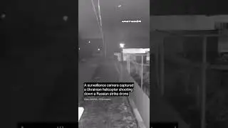 Ukrainian Helicopter Shoots Down Russian Strike Drone #warinukraine