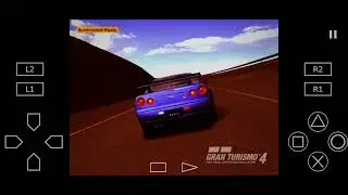 GT4 Driving Mission Slipstream battle Nissan Skyline GT-R 99 Replay на эмуляторе PS2 андроид