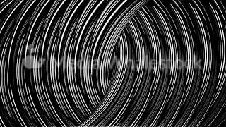 Abstract background of metal twisted lines with white light flares, seamless loop. Animation. Silver