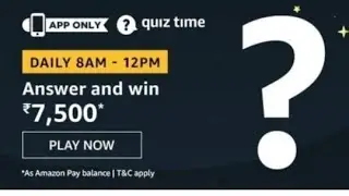 Amazon Quiz Answer Today | Answer And Win 7500 Today |