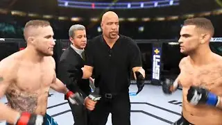 Justin Gaethje vs Dustin Poirier 3 FULL FIGHT | UFC 4 AI Simulation Gameplay (CPU vs CPU)