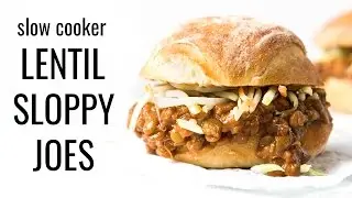 VEGAN LENTIL SLOPPY JOES | easy slow cooker recipe