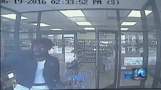 Surveillance video shows suspect leaving store with cart full of stolen liquor