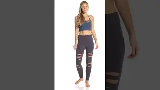 Hard Tail Mesh Inset X Back Yoga Sports Bra | SwimOutlet.com