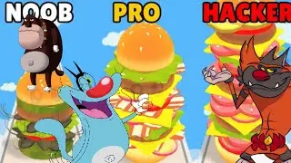 NOOB vs PRO vs HACKER | BURGER RUSH | WITH OGGY And JACK | Timepass Oggi |