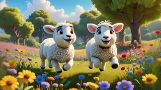 Four Little Lambs Hop on the Lawn | Fun Counting Song for Kids | Nursery Rhymes and Baby Songs