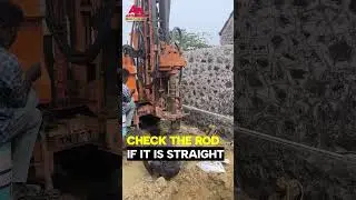 Pile Foundation Drilling Process in Tamil | School Construction by Architect Thenmozhidevan #shorts