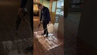 Cleaning years of grease and grime off a pub carpet #cleaning #viral