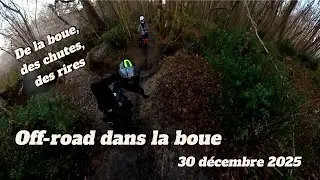 Un Off-road extrême le 30 décembre 2025 dans la boue en gyroroue #euc #offroad #boue